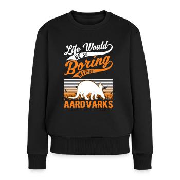 Aardvark Gift Aardvark - Women's Premium Organic Jumper - black - Front - Julia (174cm)
