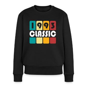 30. Geburtstag Jahrgang 1993 Classic 1993 - Frauen Premium Bio Pullover - Schwarz - Vorne - Julia (174cm)