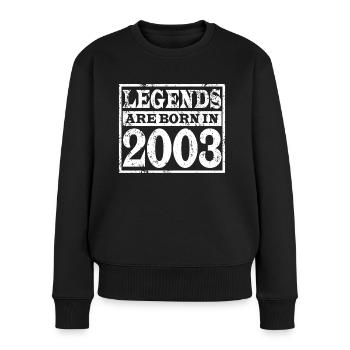 20e anniversaire né en 2003 Légendes nées en 2003 - Pull Premium bio Femme - noir - Devant - Julia (174cm)