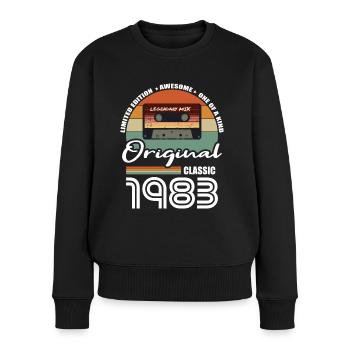 40th birthday born 1983 Original Classic 1983 - Women's Premium Organic Jumper - black - Front - Julia (174cm)
