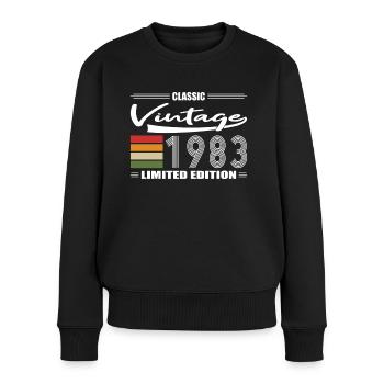 40th Birthday Classic 1983 Vintage 1983 - Women's Premium Organic Jumper - black - Front - Julia (174cm)