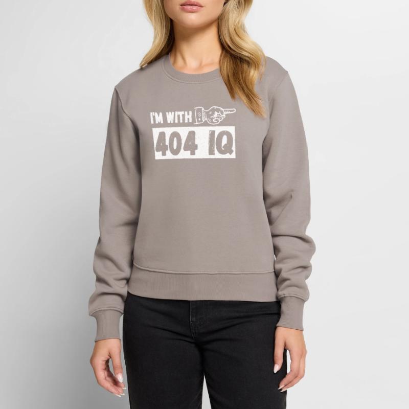 I'm with Stupid 404 Error Programmer Coding Frauen Premium Bio Pullover