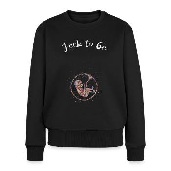 Karneval Konfetti Jeck werdende Mutter Babybauch - Frauen Premium Bio Pullover - Schwarz - Vorne - Julia (174cm)