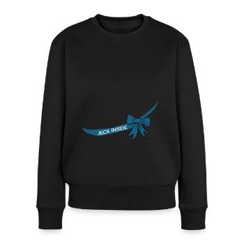 Kölner Karneval Jeck Schwangerschaftsbauch Mutter - Frauen Premium Bio Pullover - Schwarz - Vorne - Julia (174cm)