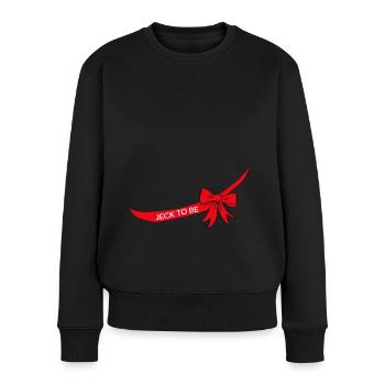 Karneval Fastelovend Schwangerschaftsbauch Mutter - Frauen Premium Bio Pullover - Schwarz - Vorne - Julia (174cm)