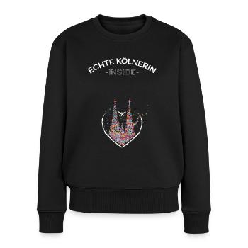 Grossesse de confettis de carnaval annonce Cologne - Pull Premium bio Femme - noir - Devant - Julia (174cm)
