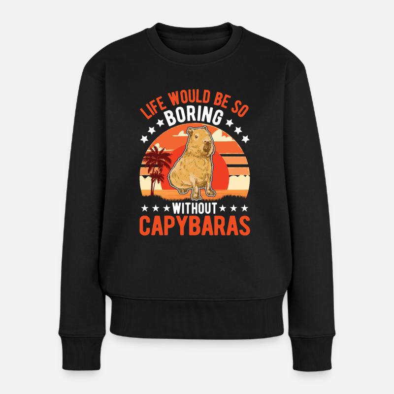 Capybara Gift Capibara capybara - Women's Premium Organic Jumper - black