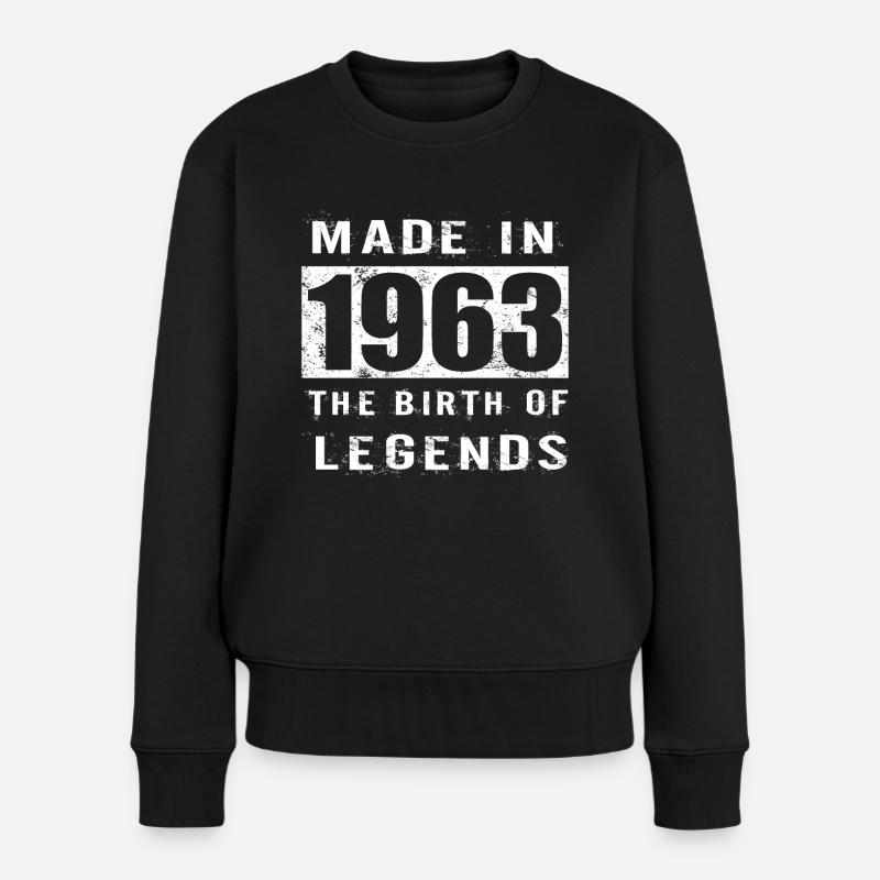 60. Geburtstag Jahrgang 1963 Made in 1963 - Frauen Premium Bio Pullover - Schwarz
