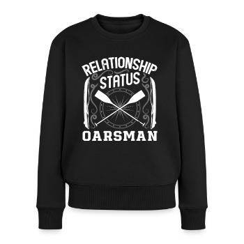Rudern Relationship Status Oarsman Ruderer Kajak - Frauen Premium Bio Pullover - Schwarz - Vorne - Julia (174cm)