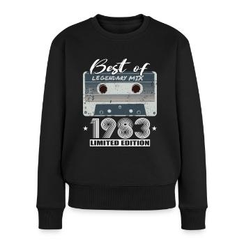 40th birthday born 1983 Best of 1983 - Women's Premium Organic Jumper - black - Front - Julia (174cm)