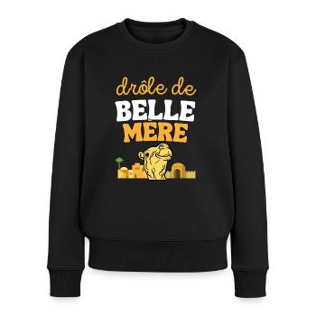 Cadeau Belle Mère Noel Anniversaire - Pull Premium bio Femme - noir - Devant - Julia (174cm)