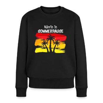 Kölner Karneval Fasching Konfetti Sommerferien - Frauen Premium Bio Pullover - Schwarz - Vorne - Julia (174cm)