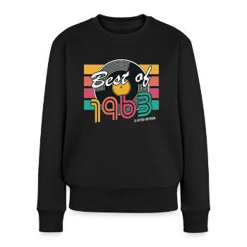 60. Geburtstag Jahrgang 1963 Best of 1963 - Frauen Premium Bio Pullover - Schwarz - Vorne - Julia (174cm)