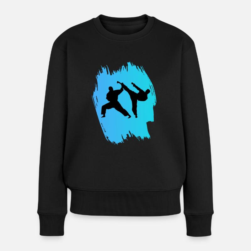 Karate - Frauen Premium Bio Pullover - Schwarz
