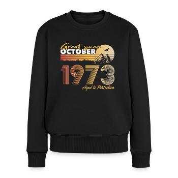 50th birthday Born 1973 Great Since 1973 - Women's Premium Organic Jumper - black - Front - Julia (174cm)