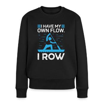 Rowing My Own Flow I Row Rowing Rowing Canoe - Women's Premium Organic Jumper - black - Front - Julia (174cm)