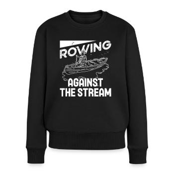 Aviron Aviron contre le ruisseau Rowing Canoë - Pull Premium bio Femme - noir - Devant - Julia (174cm)