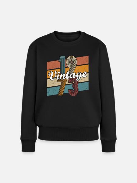50. Geburtstag Jahrgang 1973 Vintage 1973 - Frauen Premium Bio Pullover - Schwarz
