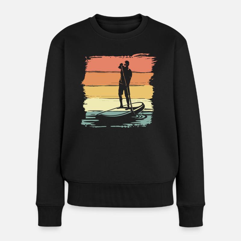 Paddleboard vintage retro Paddleboard Legend - Women's Premium Organic Jumper - black