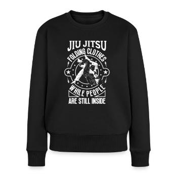Jiu Jitsu Vêtements Pliants Jujutsu Arts Martiaux MMA - Pull Premium bio Femme - noir - Devant - Julia (174cm)