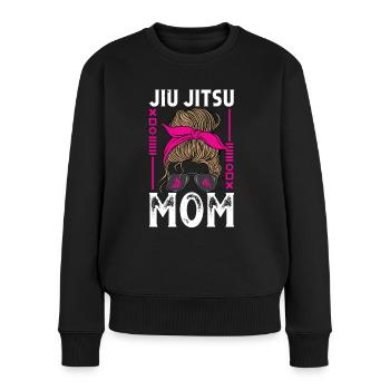 Jiu Jitsu Maman Jujutsu Arts Martiaux Kampfkunst MMA - Pull Premium bio Femme - noir - Devant - Julia (174cm)