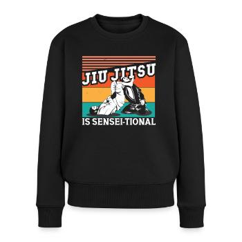 Jiu Jitsu Sensei-tional Jujutsu Arts Martiaux MMA - Pull Premium bio Femme - noir - Devant - Julia (174cm)
