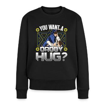 Jiu Jitsu Tu veux papa Hug Jujutsu Arts Martiaux - Pull Premium bio Femme - noir - Devant - Julia (174cm)