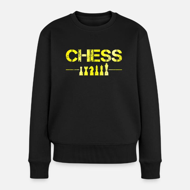 Échecs - Pull Premium bio Femme - noir