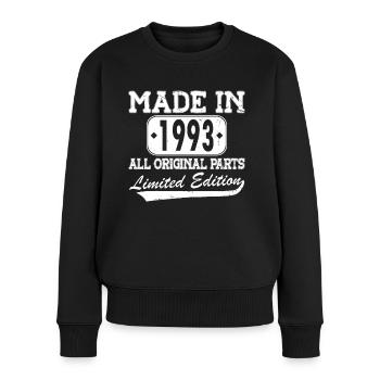 30e anniversaire Né en 1993 Fabriqué en 1993 - Pull Premium bio Femme - noir - Devant - Julia (174cm)