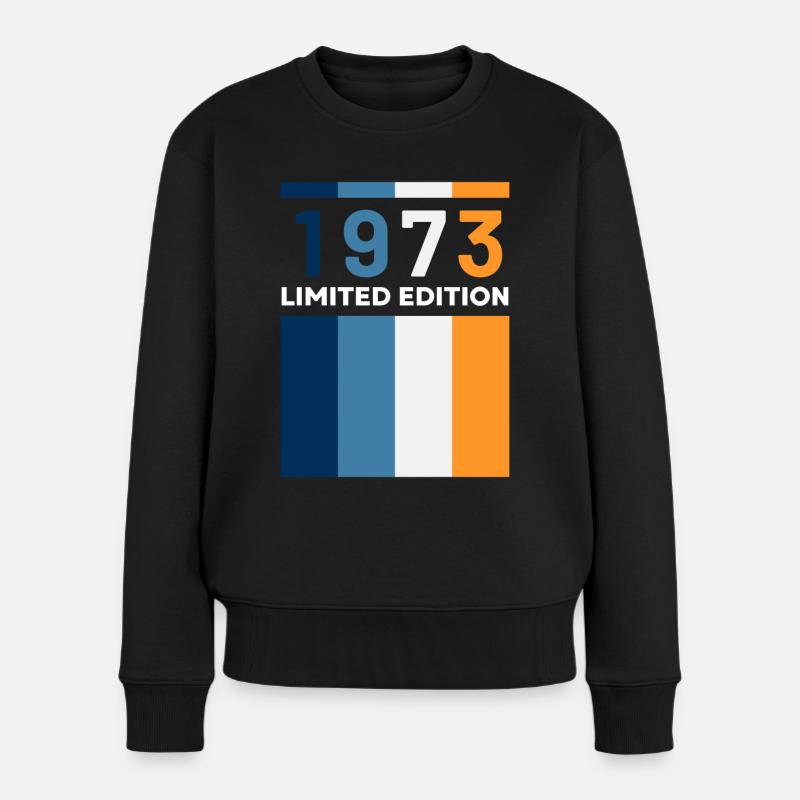 50 ans né en 1973 rétro 50e anniversaire - Pull Premium bio Femme - noir