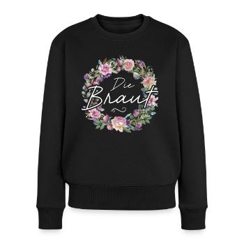 T-Shirt Braut Kostüm JGA Frauen Poltern - Frauen Premium Bio Pullover - Schwarz - Vorne - Julia (174cm)