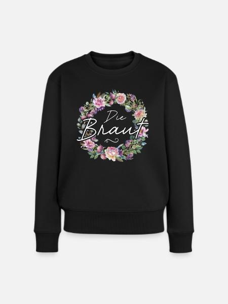 T-Shirt Braut Kostüm JGA Frauen Poltern - Frauen Premium Bio Pullover - Schwarz