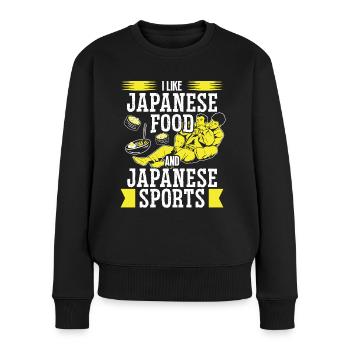 Jiu Jitsu Japanese Food & Japanese Sports Jujutsu - Frauen Premium Bio Pullover - Schwarz - Vorne - Julia (174cm)