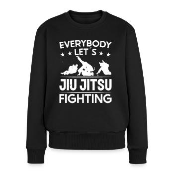 Jujutsu Everybody Lets Jiu Jitsu Fighting MMA - Women's Premium Organic Jumper - black - Front - Julia (174cm)