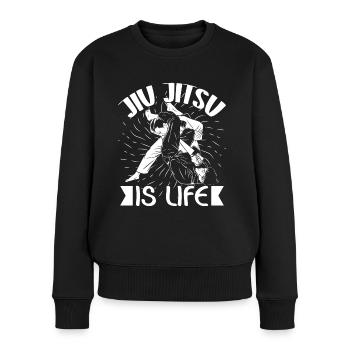 Jiu Jitsu Is Life Jujutsu Martial Arts MMA - Women's Premium Organic Jumper - black - Front - Julia (174cm)