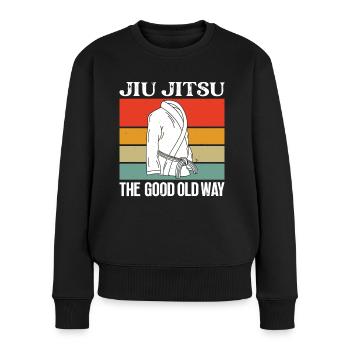 Jiu Jitsu Good Old Way Jujutsu Martial Arts MMA - Frauen Premium Bio Pullover - Schwarz - Vorne - Julia (174cm)