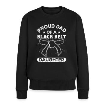 Jiu Jitsu Fier Père De Ceinture Noire Fille Jujutsu - Pull Premium bio Femme - noir - Devant - Julia (174cm)