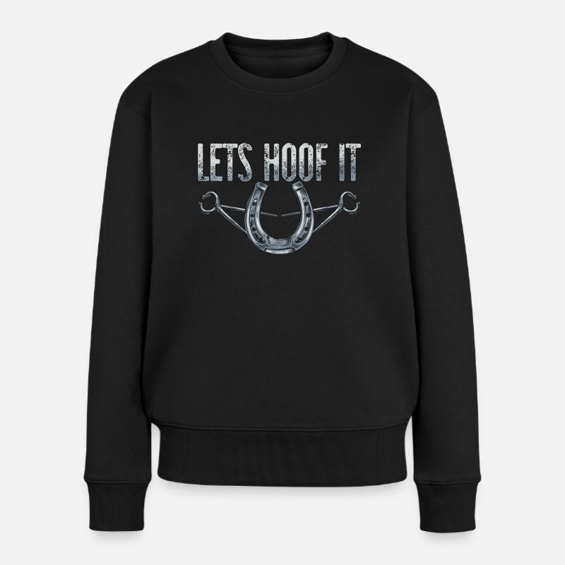 Le maréchal-ferrant laisse le sabot forger des maréchaux-ferrants - Pull Premium bio Femme - noir