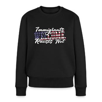 usa amerika einwanderer us bürger amerikanische fl - Frauen Premium Bio Pullover - Schwarz - Vorne - Julia (174cm)