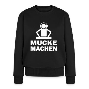 DJ Mucke machen Party und Disco Outfit - Frauen Premium Bio Pullover - Schwarz - Vorne - Julia (174cm)