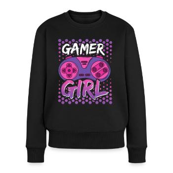 Gamer Girl Jeux vidéo Jeux Joueurs - Pull Premium bio Femme - noir - Devant - Julia (174cm)