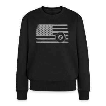 Billards Joueur de billard Balle - Pull Premium bio Femme - noir - Devant - Julia (174cm)