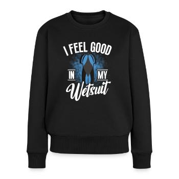 Freediving Feel Good In My Wetsuit Apnea Diving - Women's Premium Organic Jumper - black - Front - Julia (174cm)