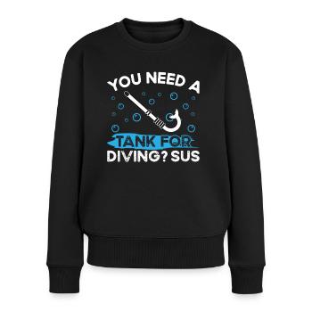 Freediving Besoin d’un réservoir pour la plongée SUS Apnée Plongée - Pull Premium bio Femme - noir - Devant - Julia (174cm)