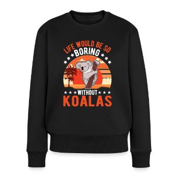 Koala lover Koala bear - Women's Premium Organic Jumper - black - Front - Julia (174cm)