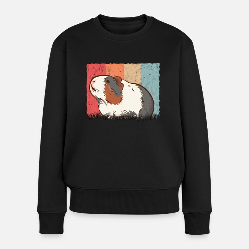 Meerschweinchen Retro Cochon d’Inde - Pull Premium bio Femme - noir