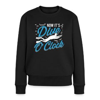 Freediving Dive Oclock Freediver Apnée Plongée Dive - Pull Premium bio Femme - noir - Devant - Julia (174cm)
