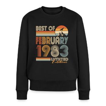 40th birthday born 1983 Best of 1983 - Women's Premium Organic Jumper - black - Front - Julia (174cm)