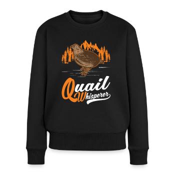 Wachtel Flüsterer Wachtelzüchter Geschenk - Frauen Premium Bio Pullover - Schwarz - Vorne - Julia (174cm)