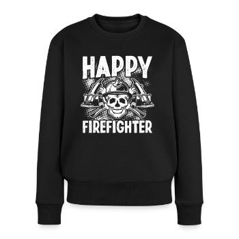 Firefighter Happy Firefighter Fire Brigade - Women's Premium Organic Jumper - black - Front - Julia (174cm)